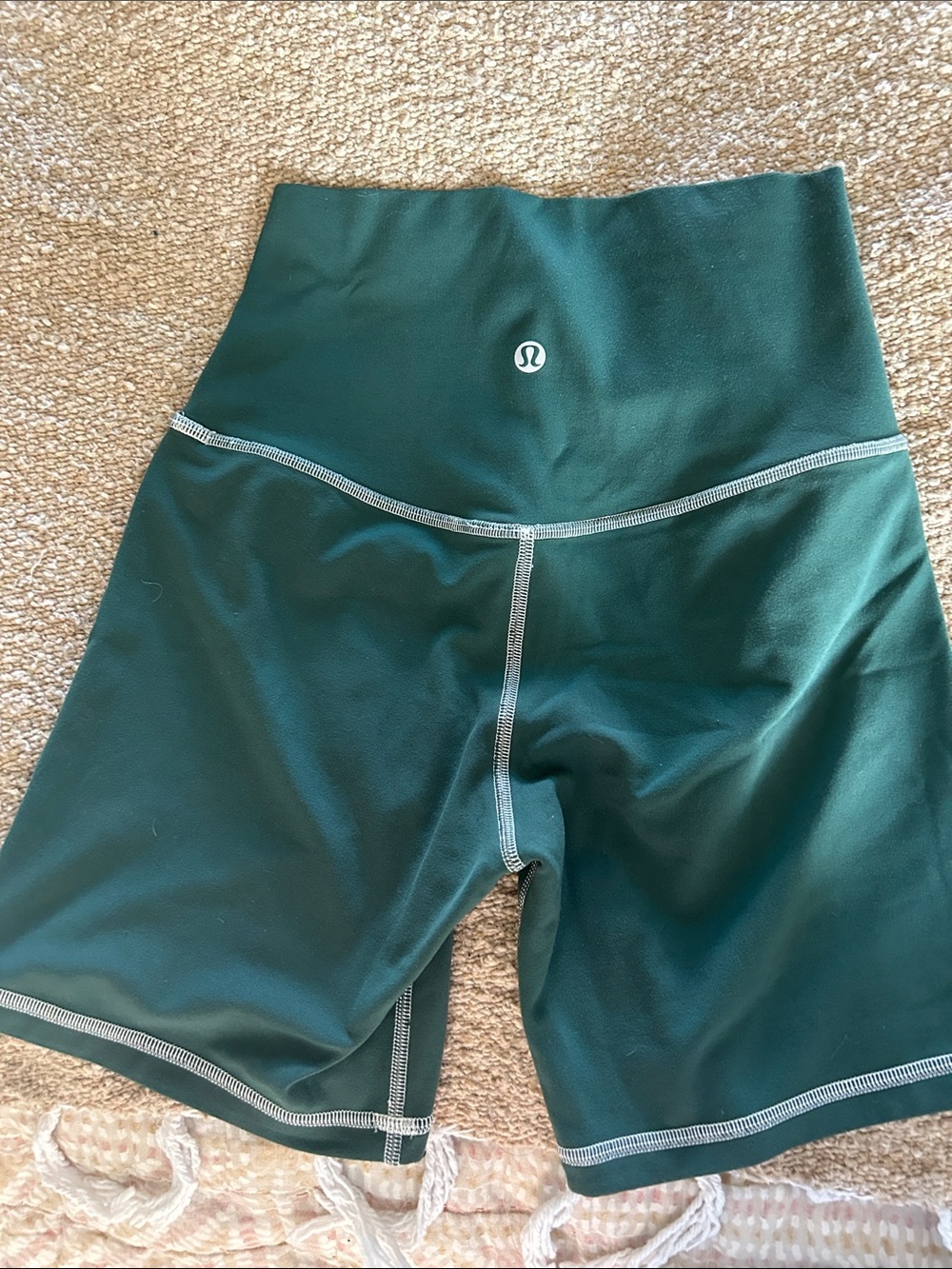 lululemon athletica Dark Green High-Rise Bike Shorts